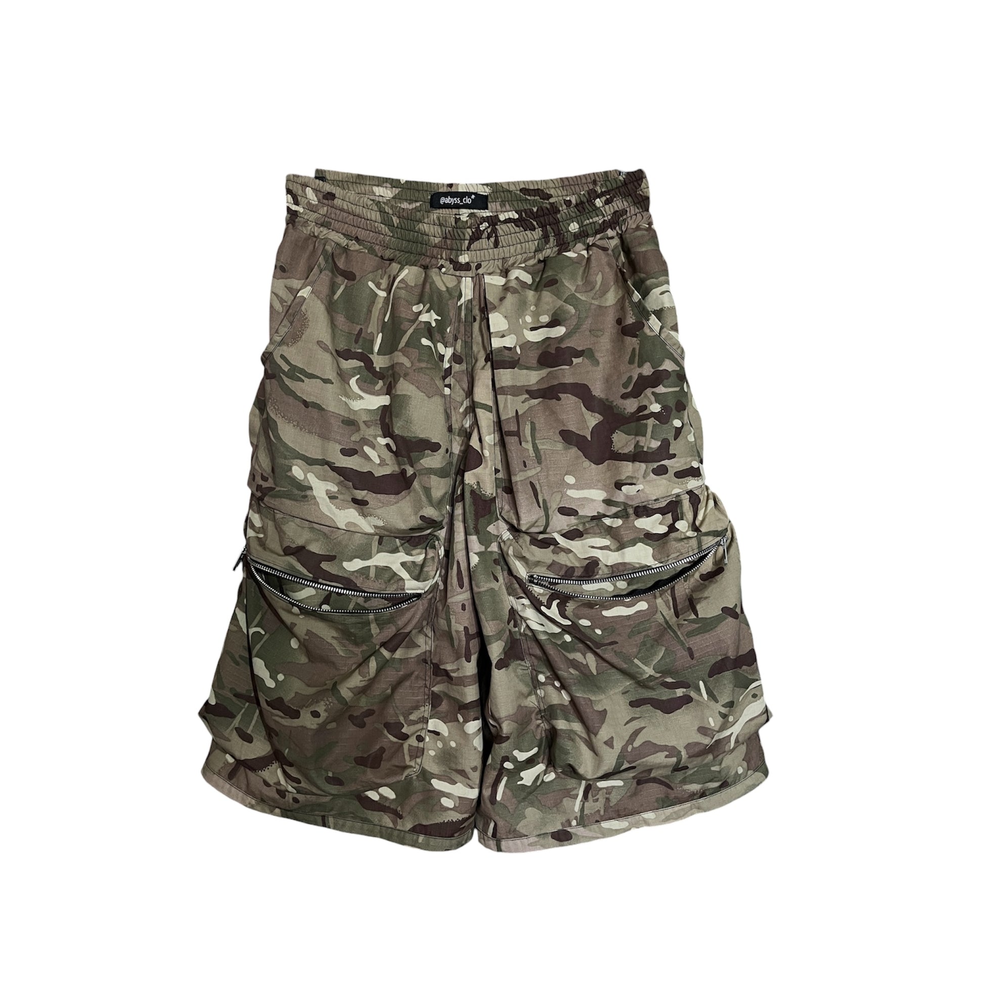 CAMO CARGO SHORTS - ABYSS